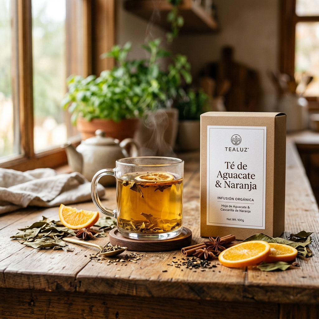 Té de Hojas de Aguacate con Naranja Ruta Escondida